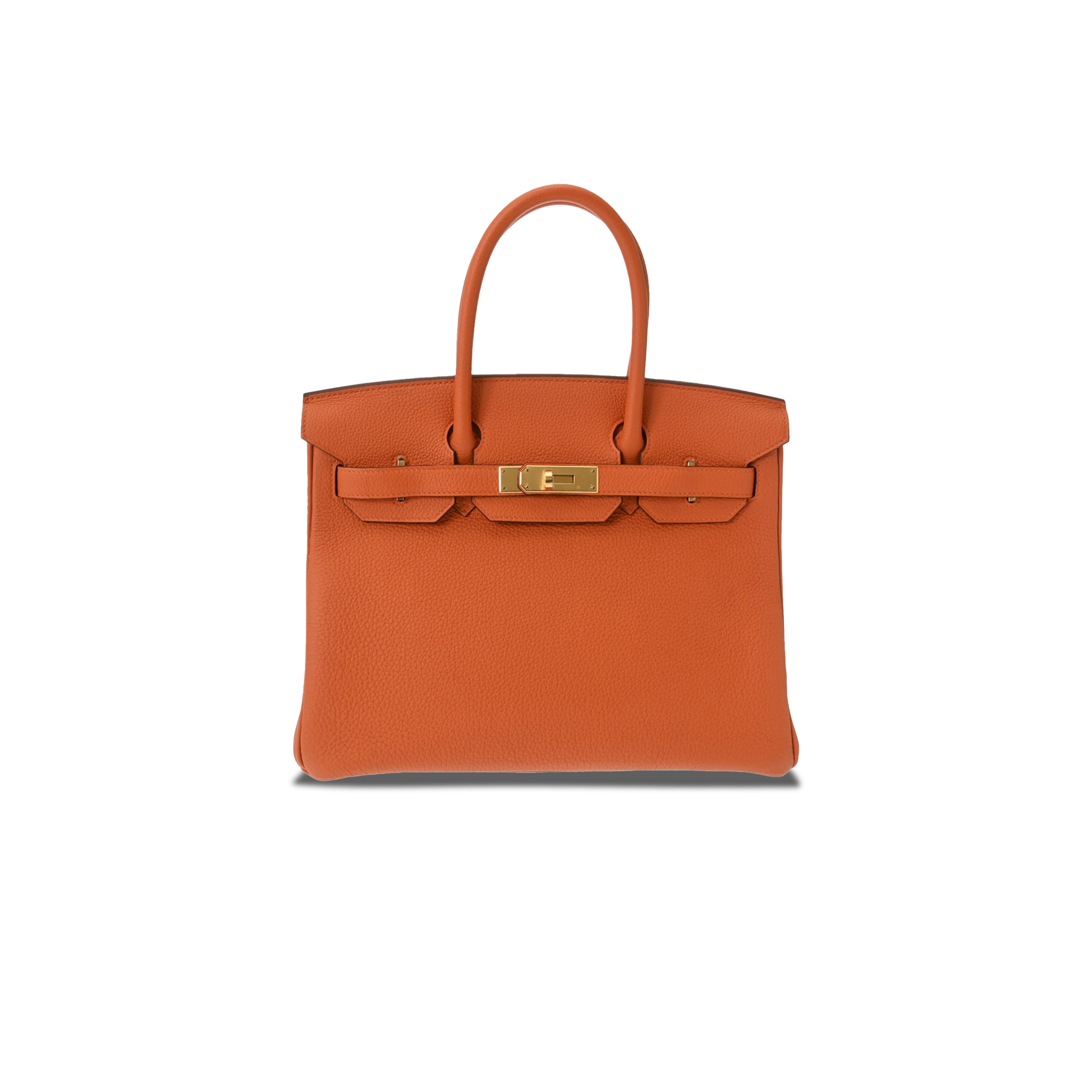 HERMES MASTER BIRKIN 30 TOGO LEATHER ORANGE GOLD BUCKLE BAG H028369CC83 (35*28*18cm)